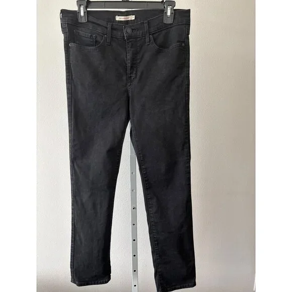 Indie Sleaze Levi’s 312 Jeans Black W30 L30 Slim Mid Rise Stretch Classic Rebel - Picture 11 of 16